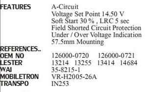 New alternator điều chỉnh điện áp 13325200 03-080 in253 8-94455160-0 VR-H2005-26 1116104 81116104 1123-019rs 32500-86511 - Product Image 4