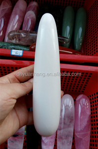 Natural <strong>White</strong> <strong>Jade</strong> Yoni Wands 17cm Long Crystal Dildos Penis for Sexy Women - Product Image 3