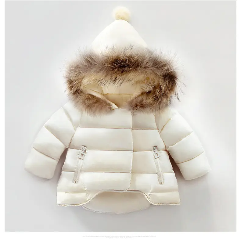 YQ06 Winter baby children keep warm cotton clothes girl heavy hair collar addensare cappotto