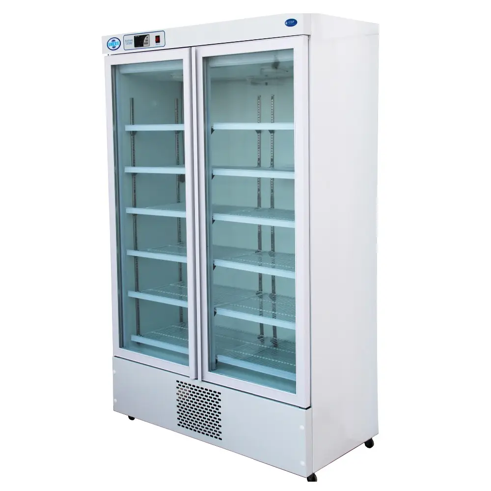 DDP1219C3 Double Glass Door Pharmacy Refrigerator