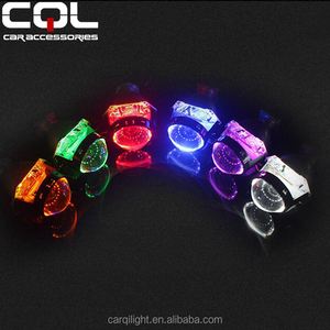CQL 360 Degree <strong>Flash</strong> LED Demon Eye COB Angel Eye Modified Car Headlights Dual Light Lens <strong>2.5</strong> &quot;3&quot; General Purpose - Product Image 5