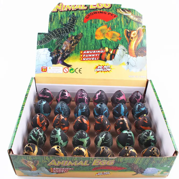 Ovos de dinossauro brinquedo para crescimento de água, ovos de dinossauro com ovo de montagem