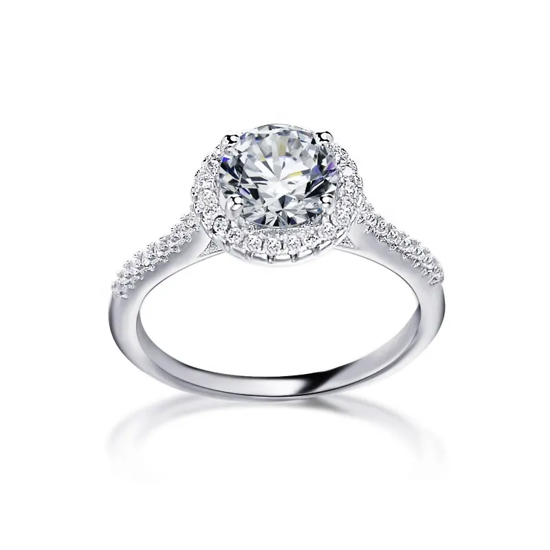 반지 14K 골드 웨딩 쥬얼리 여성 도매 925 스털링 실버 Moissanite 다이아몬드 약혼 반지