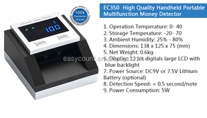 EC350 ECB Tested Currency Detector ,Bank Tender Automatic Detecting Counterfiet Money ,For Euro ,<strong>USD</strong> ,GBP,CHF,<strong>SEK</strong> Word Wide - Product Image 2