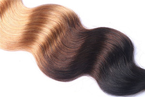 En iyi Ombre Insan Saç Örgü Demetleri 3 Ton Sarışın 1B/4/27 Ombre Brezilyalı Vücut Dalga İnsan Saç uzantıları - Product Image 2