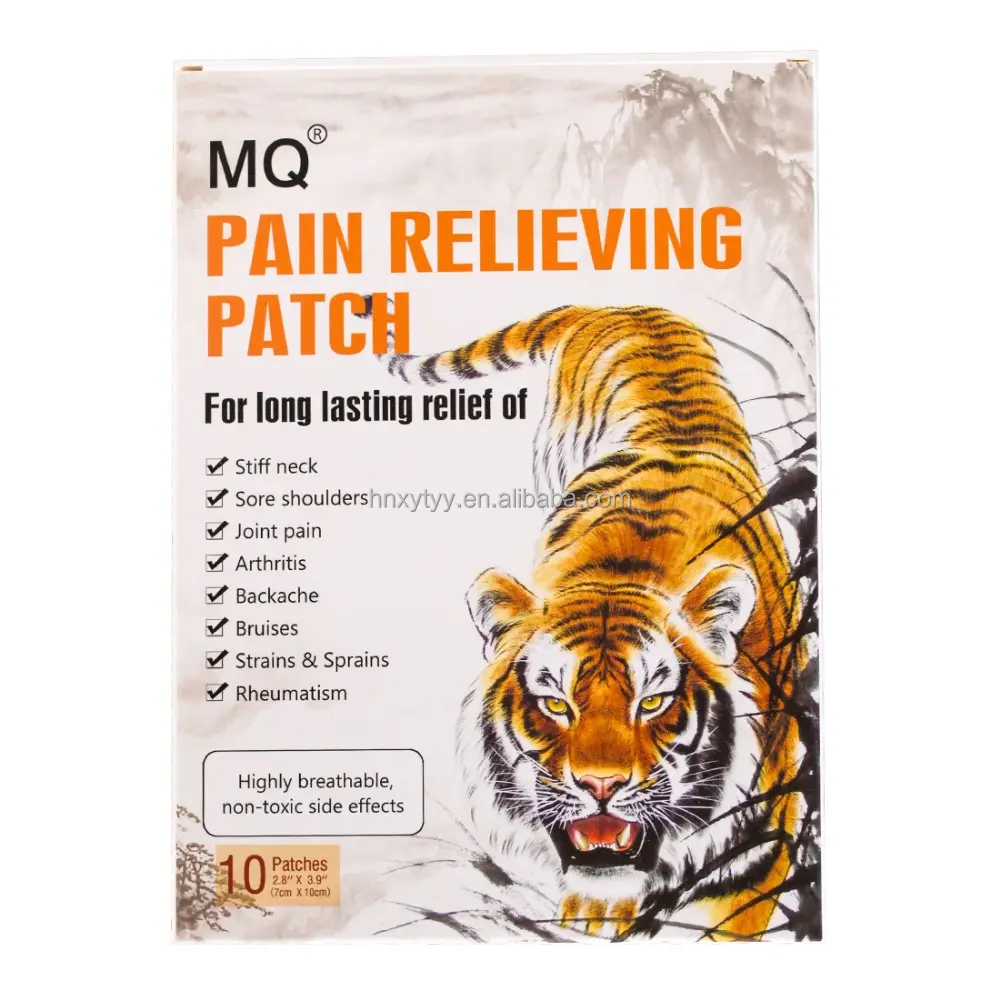 2023 nuovo prodotto vendita calda MQ cerotto per alleviare il dolore artrite cerotto per il dolore alla tigre reumatica posteriore