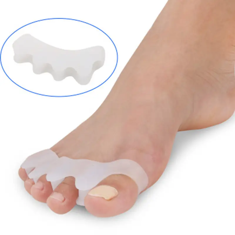 2019 sıcak satış jel beş ayak ayırıcı bunion kabartma büyük ayak kemik örtüşme düzeltme silikon homox valgus ortez