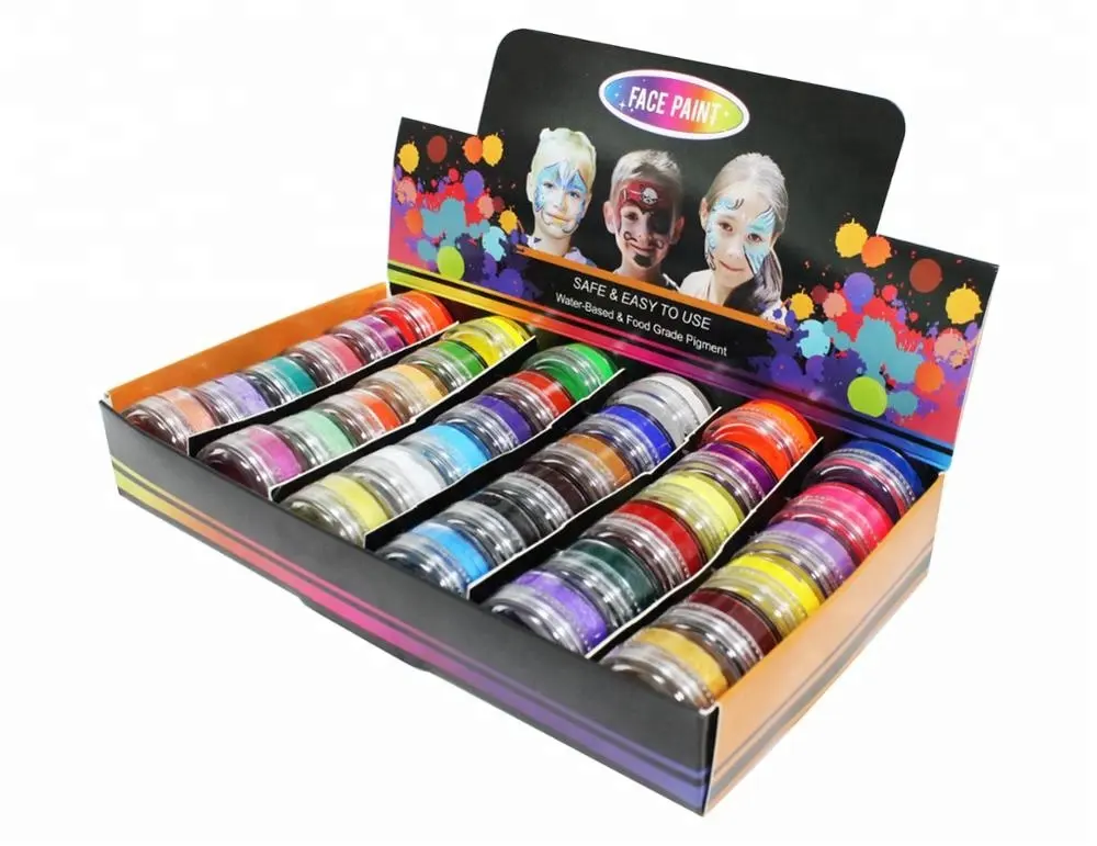 Showbox multi-color de alta qualidade preço de fábrica boa cobertura rosto corpo pintura bolo