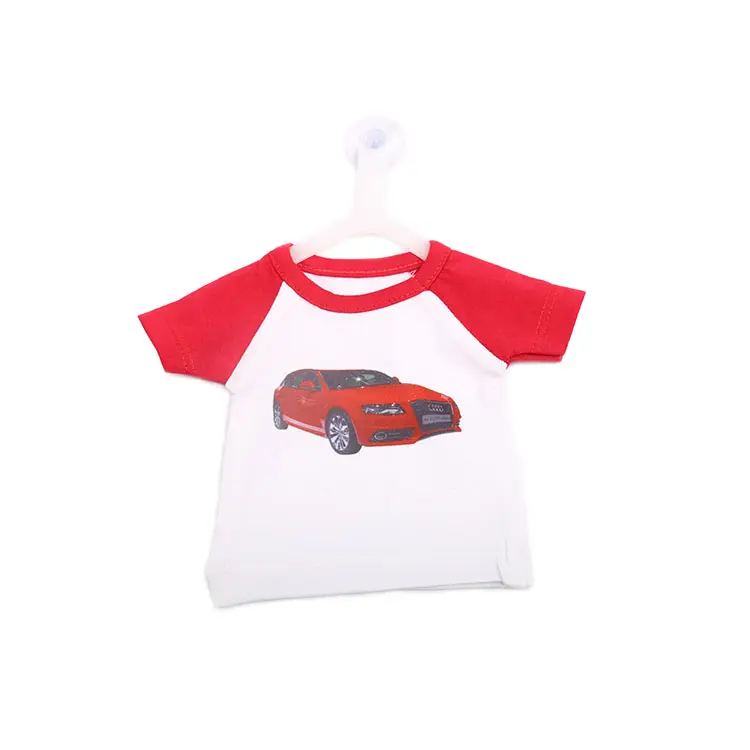 2021 hot sale Yiwu Dabang factory wholesale souvenir custom printed sublimation mini t shirt for car