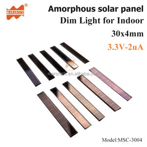 30x4mm 3V 0.975uA Dim Lux Amorphous Silicon Painel Solar para Produtos de Interior, Calculadora, Brinquedos, Bateria 0-2.5V