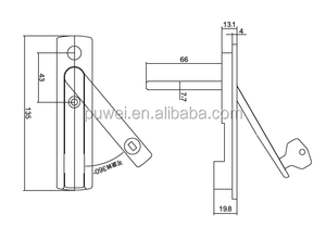 UPVC <strong>Window</strong> and Door <strong>Pop</strong> <strong>up</strong> <strong>Handle</strong> <strong>Window</strong> Door Holding Hidden Kitchen Cabinet <strong>Handle</strong> <strong>with</strong> Lock/<strong>key</strong> - Product Image 3