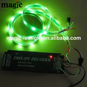 SK6812 RGB 5V 12V 24V WS2812B WS2811 DMX200 DMX512 RGB адресуемый светодиодный DMX SPI декодер контроллер - Product Image 5