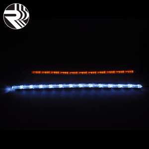 RR רכב פנס כפול צבע <span class=keywords><strong>LED</strong></span> DRL גמיש רצועת אור 12 V <span class=keywords><strong>LED</strong></span> פנס רצועת עם איתות אוניברסלי