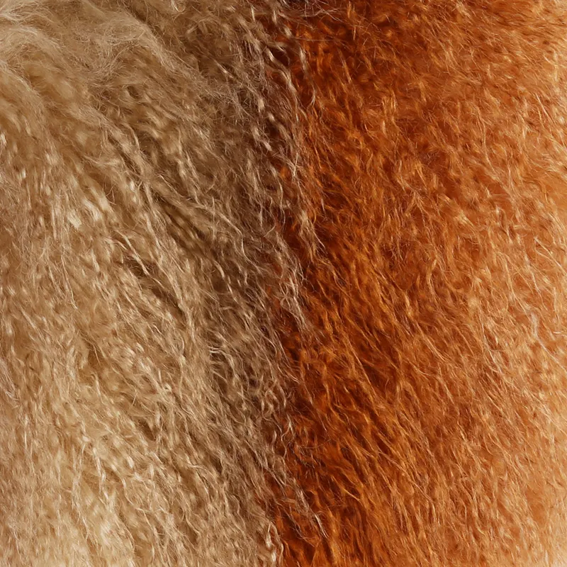 High quality long pile curly faux fur fabric