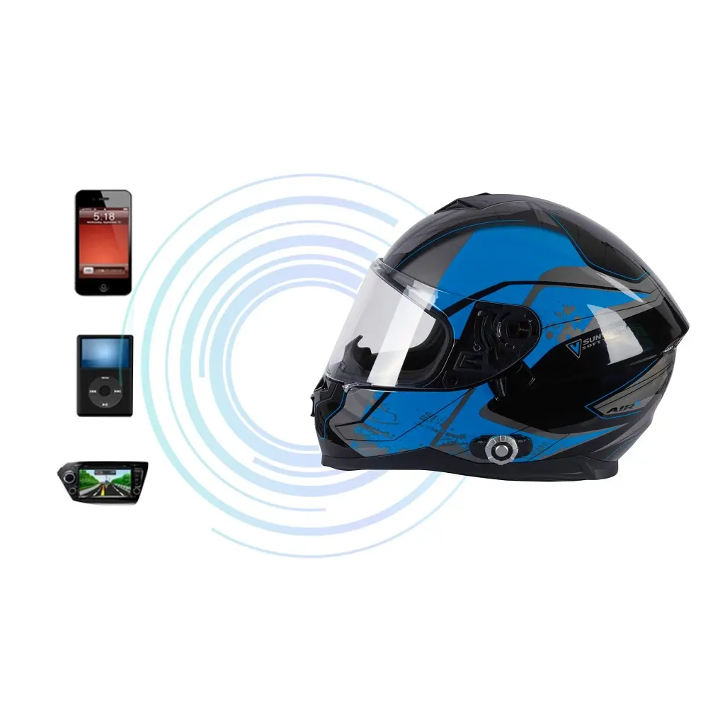 Großhandel Bluetooth Sicherheit Helm Full Face/Halbe Gesicht Motorrad Helme für Fahrer