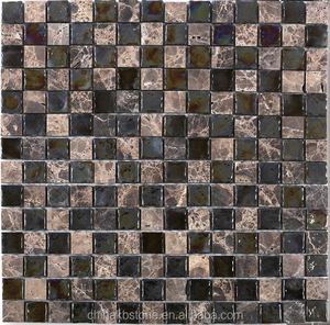 Óng ánh 4mm Độ dày crackled pha lê tàu điện ngầm sàn thủy tinh khảm cho hồ bơi gạch - Product Image 2