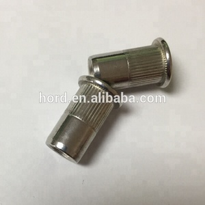 <strong>Avk</strong> Type 1/4-20 <strong>Rivet</strong> <strong>Nut</strong> Carbon Steel round Body with Knurled Design Zinc Plated Finish