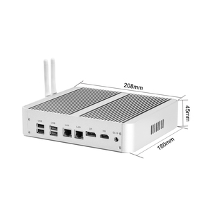 Eglobal sin ventilador sistema a bordo Intel Core i5 7260U computadora de escritorio con mini PCIE Gigabit Ethernet NIC HD mini pc de juegos - Product Image 2