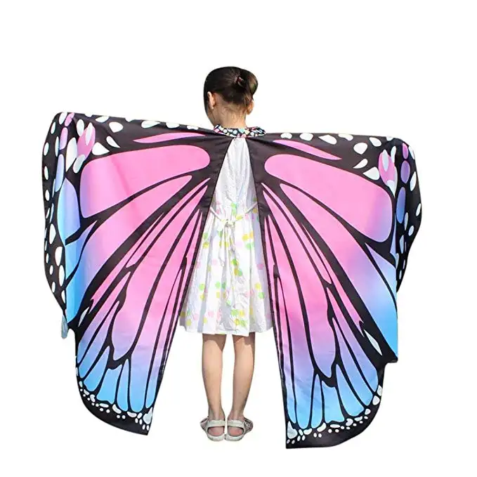 Принцесса милые крылья бабочки шаль накидка украл Дети DIY косплэй костюм