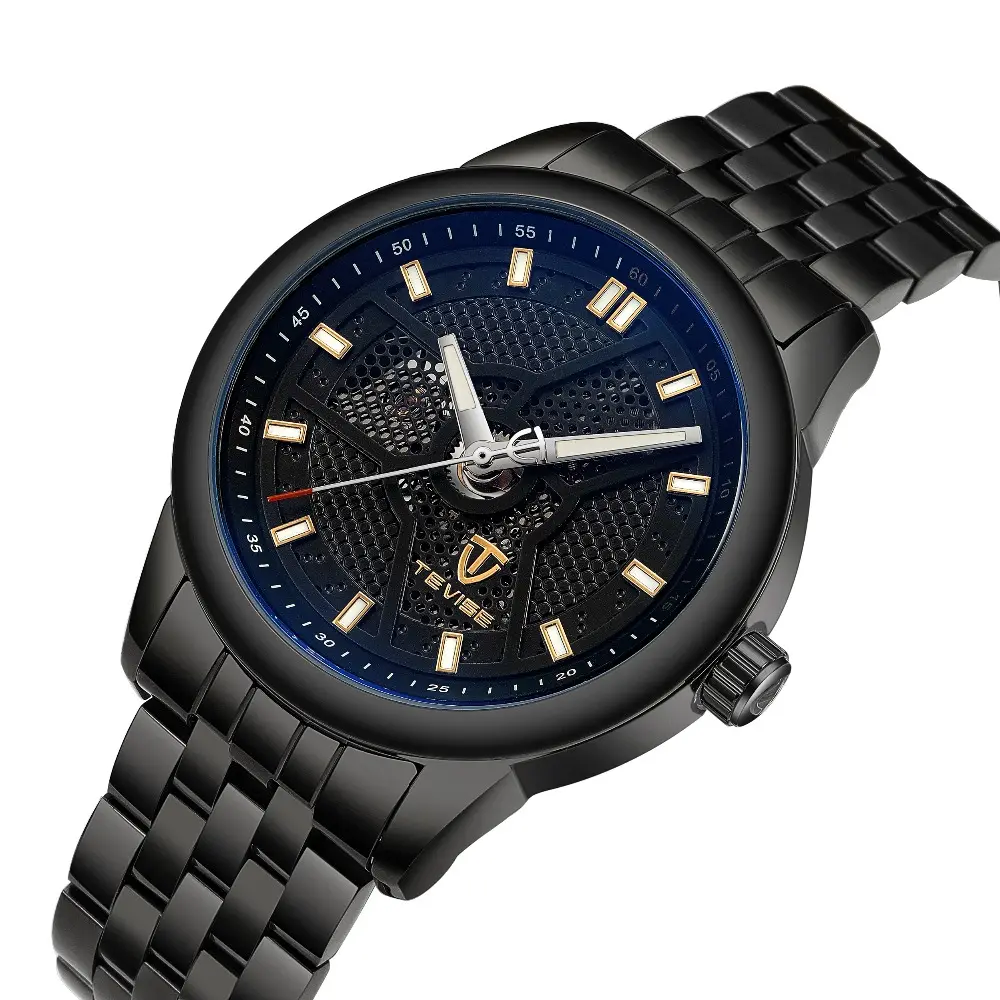 Tevise 2018 chinese automatische mannen pols quartz goedkope horloge in bulk luxe horloges mannen