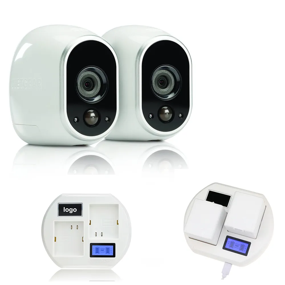 Cámara IP con batería WIFI Arlo Pro, cámara de seguridad, batería de 2440mAh con doble cargador LCD