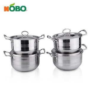 Bộ 8 Nồi Nấu Bếp Cảm Ứng, Nồi Nấu Bằng Thép Không Gỉ Có Tay Cầm Đôi - Product Image 6