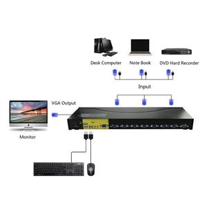 JideTech <strong>KVM</strong> <strong>Switch</strong> VGA 8 Port Kits With 70 in <strong>KVM</strong> Cables for PC or Security Display Video and Audio Switching