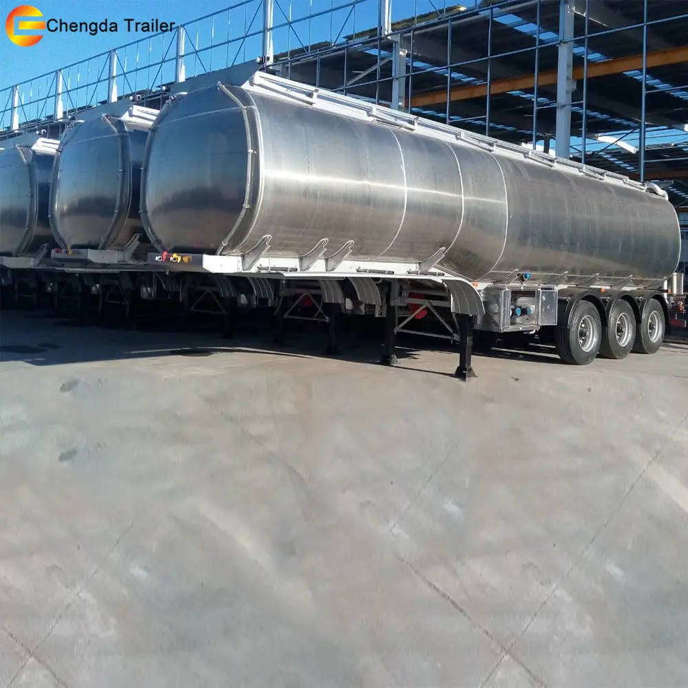 3 Axle stainless steel fuel tank semi tanker truck trailer for sale