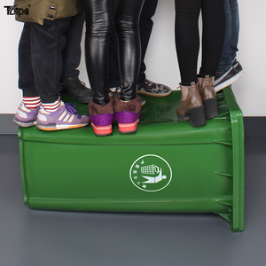 Toptan 240 litre endüstriyel konteyner plastik çöp kutusu tekerlekli - Product Image 3