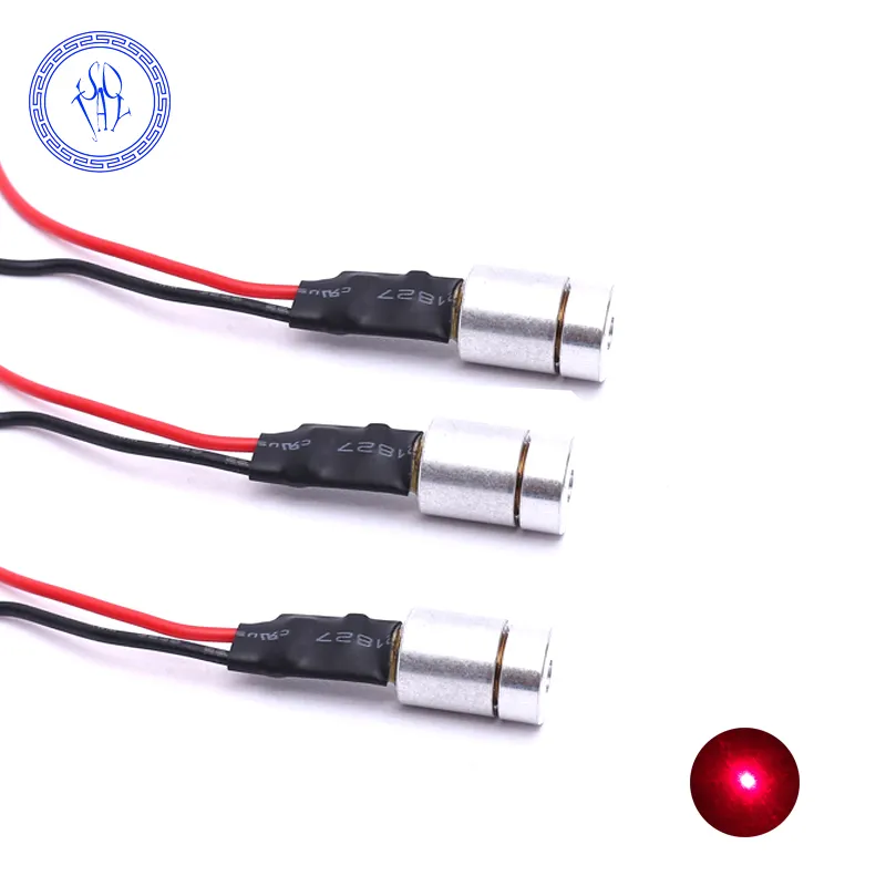 3-5 v Mini Dot Diode สีแดงเลเซอร์โมดูล 3 mw 650nm