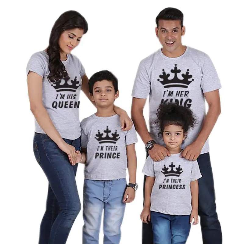 Wholesale sublimation parent-child clothing matching outfits family tshirt
