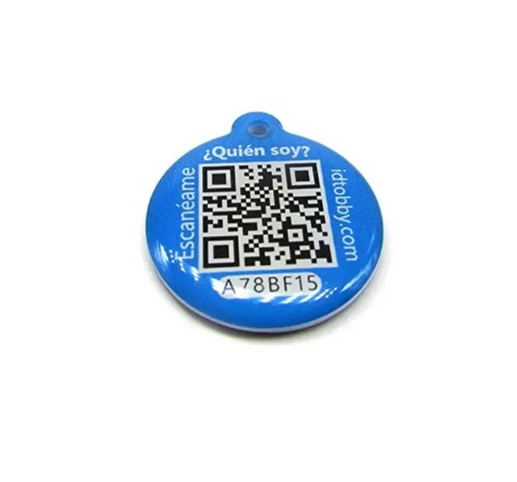 Kunden spezifische Pet Tag Drucken Paw Logo qr Code NFC Pet Dog Tags RFID Tags