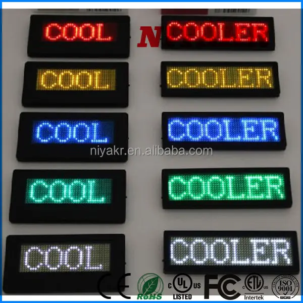 Lanpai fabricante direto recarregável mini led, emblema/mini display de mensagens led