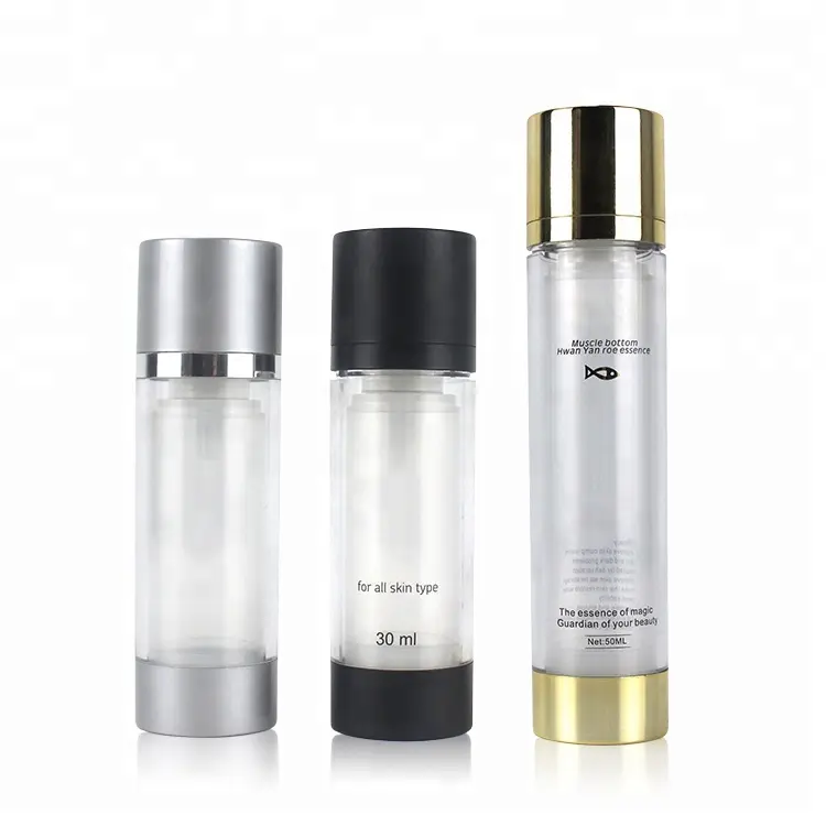 5ml 15ml 30ml 50ml 150ml 200ml Luxury Amber White Acrylic Transparent Dual Chamber Cosmetic Airless Bottle