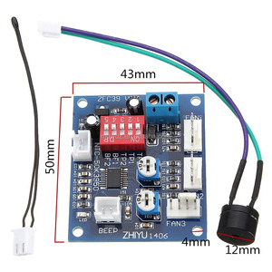 DC 12V PWM PCCPU温度コントローラーボード-高温アラーム付き4線ファンスピードコントローラー - Product Image 6