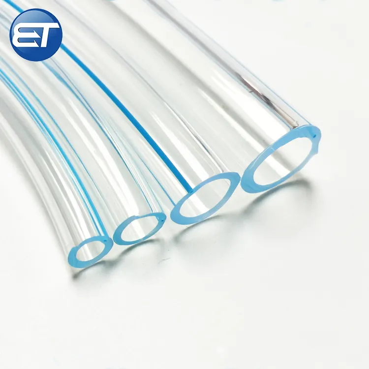 China Factory 2 Bar Liquids Oil Water Food Grade PVC Clear Hose Pipe Vinyl Tubing Reinforced Flexible Plastic Transparent Hose