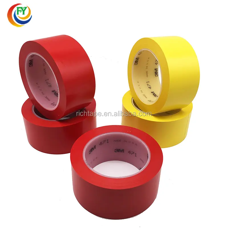 471 Vinyl Tape with Color Black White Blue Yellow Green Orange for Floor and Safety Marking