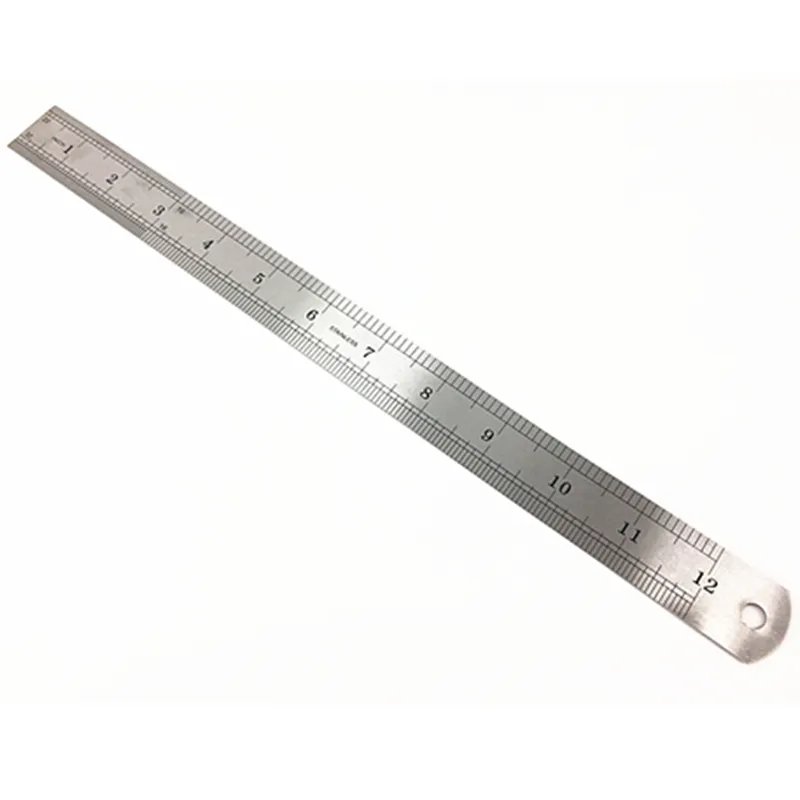 15CM 20CM 30CM OEM logo Stainless steel ruler, high quality metal scale ruler with metric & inch scale