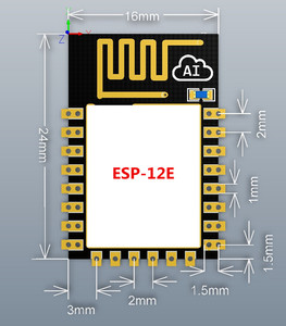 CE & FCC ESP8266 ESP-12E verbesserte ESP-12 wifi module flash bearbeiten firmware - Product Image 5