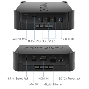 <strong>MINIX</strong> NEO <strong>Z83</strong>-<strong>4</strong> Pro Intel Smart Tv Box Official Win 10 Pro Mini PC Intel Atom X5-Z8350 4GB/32GB With VESA Mount Portable MINI PC - Product Image 4