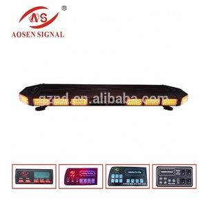 TBD-9F925 High Power Black Cover Amber Full Size Strobe Emergency Truck Ambulance <strong>Led</strong> Warning Lightbar Inbuilt Speaker - Product Image 2