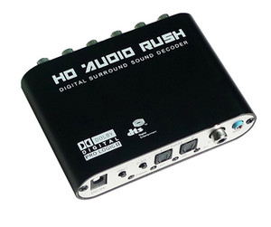 5.1音频Rush数字声音解码器光学SPDIF同轴R/L 5.1ch模拟音频6RCA转换器光学音频视频附件 - Product Image 1