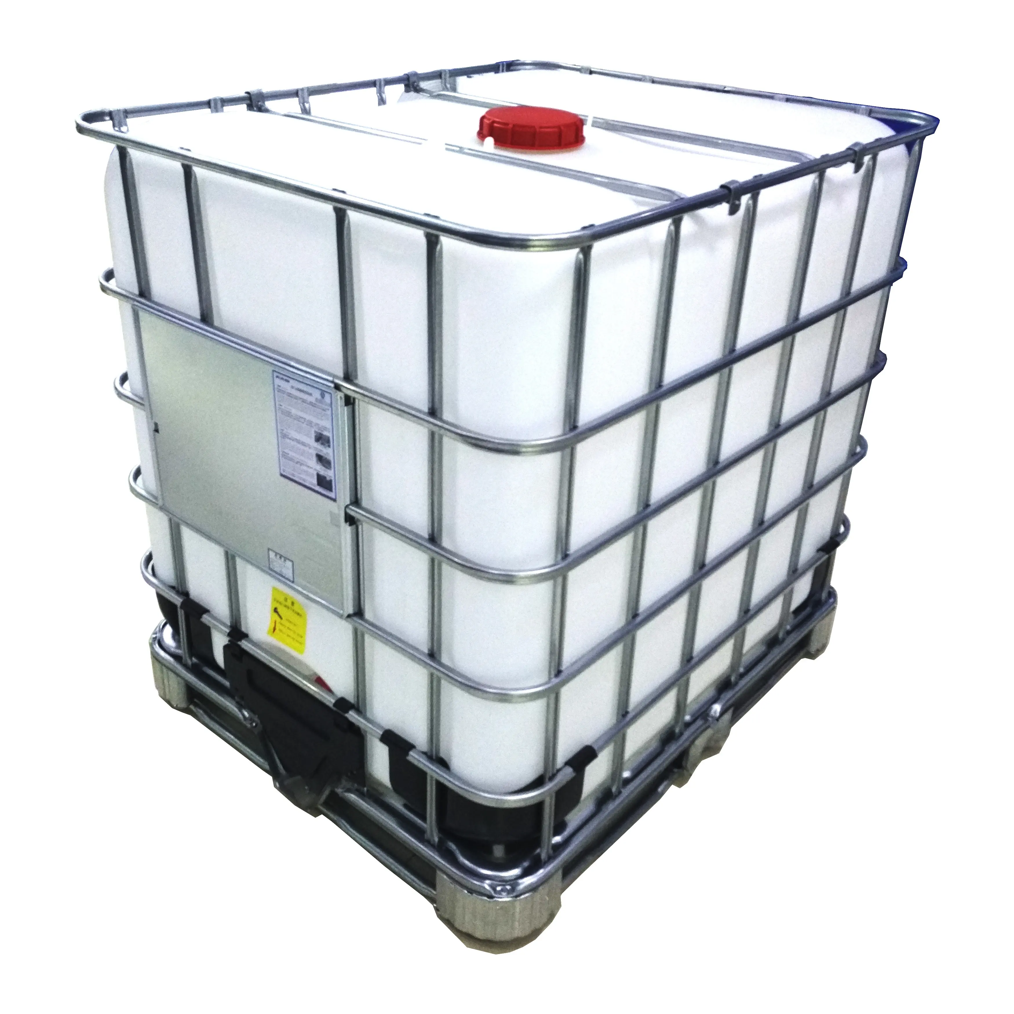 Tanque de tote de plástico ibc do quadro de aço 1000l para o armazenamento caustático do refrigerante