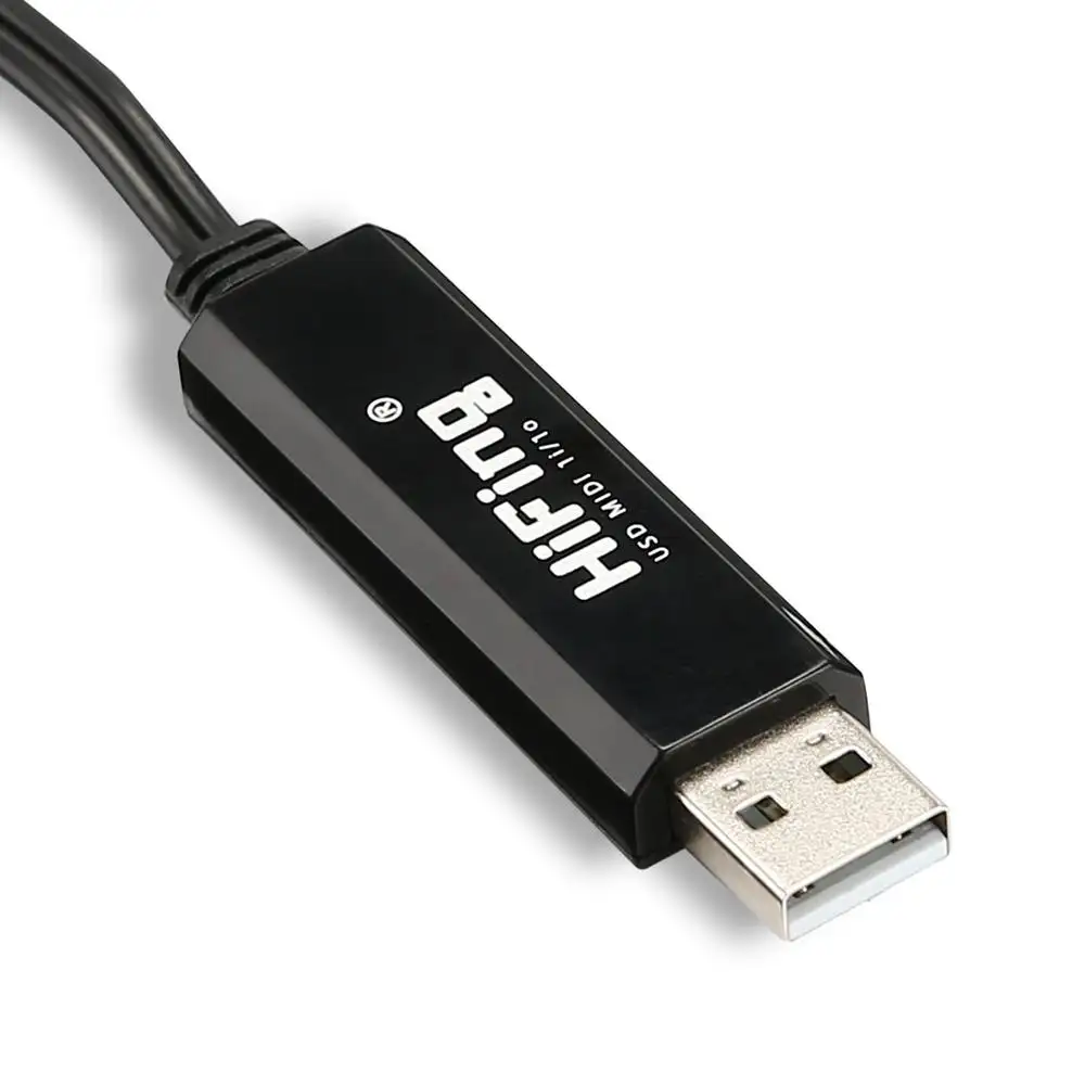 Hifing Midi 5-pin Din Cable MIDI A USB IN-OUT Interface Converter For Music Keyboard To Pc Mac Lap