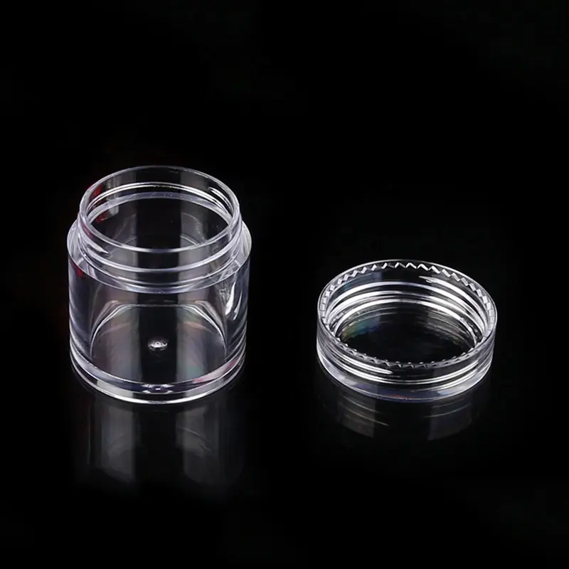 empty 3g 5g 10g ps jars clear plastic ps jars 7g 15g 20g with clear lid for mask eye shadow cream packing