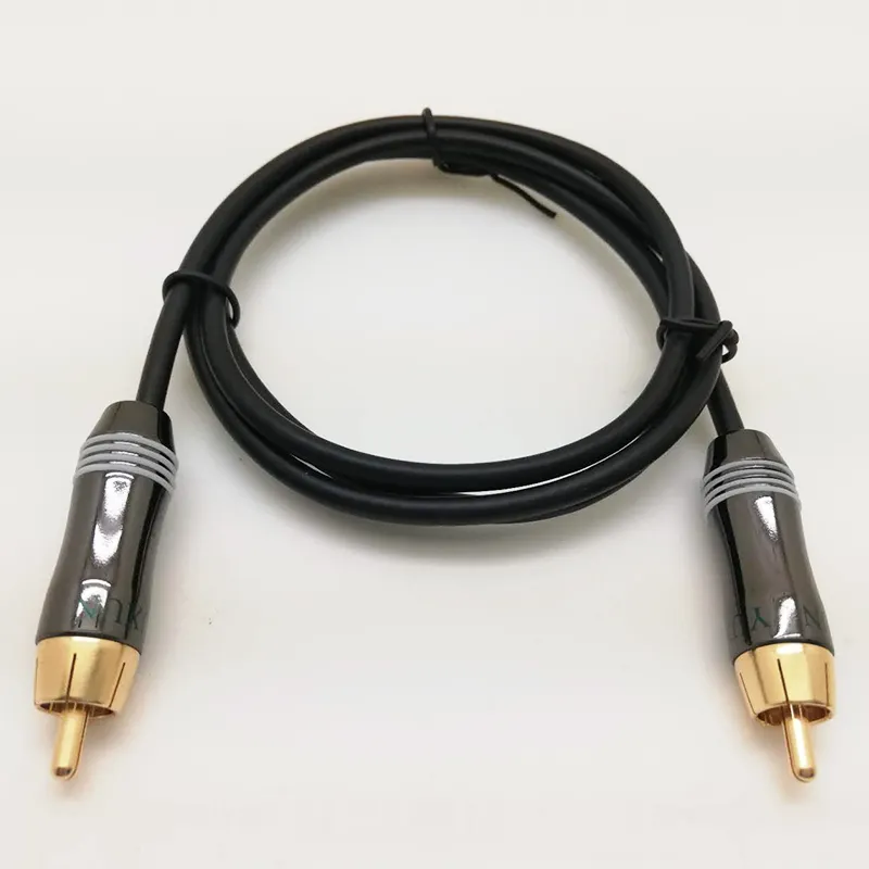 24K Gold Plated Coaxial Digital Audio Cable RCA Cable Male to Male