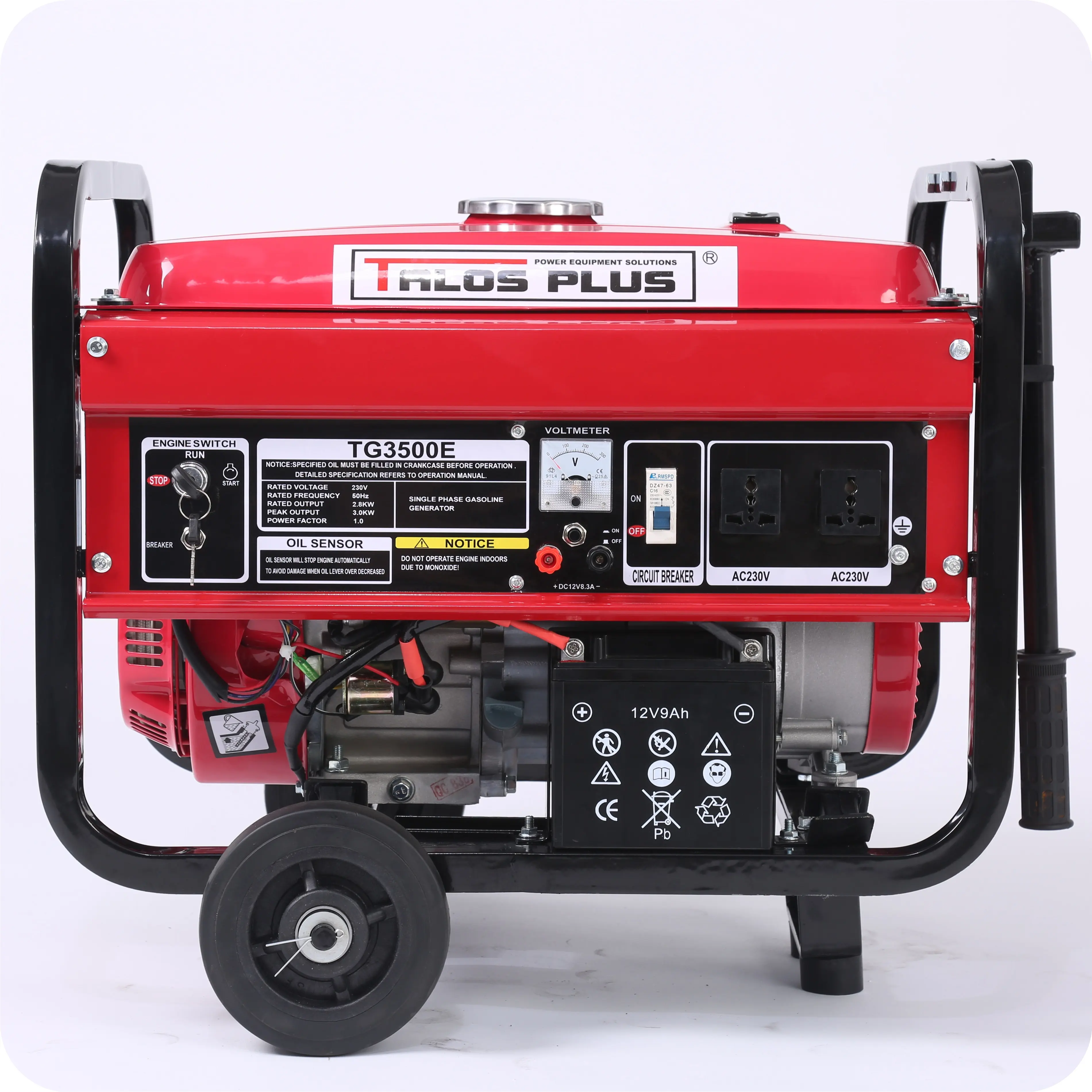 3kW Portatile Generatore di Motore A Benzina di Avviamento Elettrico Con Batteria TG3500E