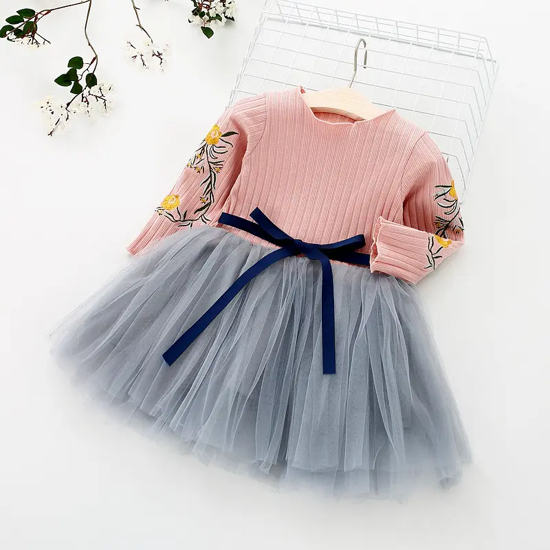 Vestido sin mangas de algodón para bebé, ropa de encaje para niña, vestido de princesa Floral para niño