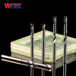 アクリルNスパイラルビット3.175mmシリーズ用シングルフルートCNC工作機械を備えたフライス彫刻ツールのWeiTolCNCツール - Product Image 4