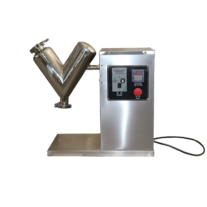 Máquina mezcladora eficiente de acero inoxidable para experimentos de alta calidad V-Mixer Máquina mezcladora de polvo seco pequeño Cilindro de mezcla Mac